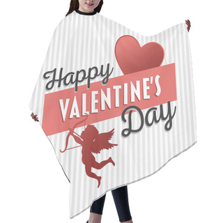 Personality  Happy Valentines Day Vector With Cupid Hair Cutting Cape