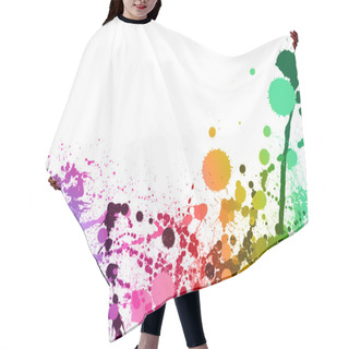 Personality  Colorful Paint Splashes Background Hair Cutting Cape