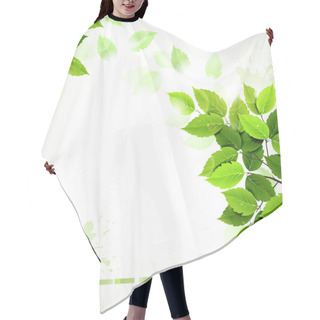 Personality  Summer Branch With Fresh Green Leaves Hair Cutting Cape