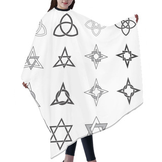 Personality  Celtic Knots Stars Patterns Set Hair Cutting Cape