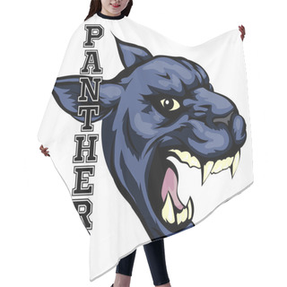 Personality  An Illustration Of A Cartoon Panther Sports Team Mascot With The Text Panthers Hair Cutting Cape