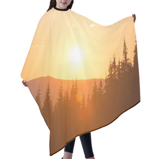Personality  Colorful Sunset In Mountains Hair Cutting Cape