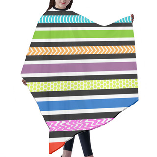 Personality  Vector Abstract Color Stripes Pattern. Hair Cutting Cape