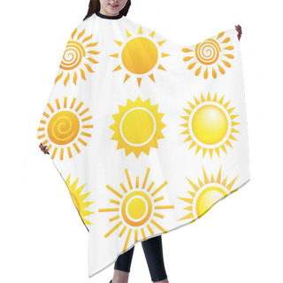 Personality  Suns. Elements For Design. Hair Cutting Cape