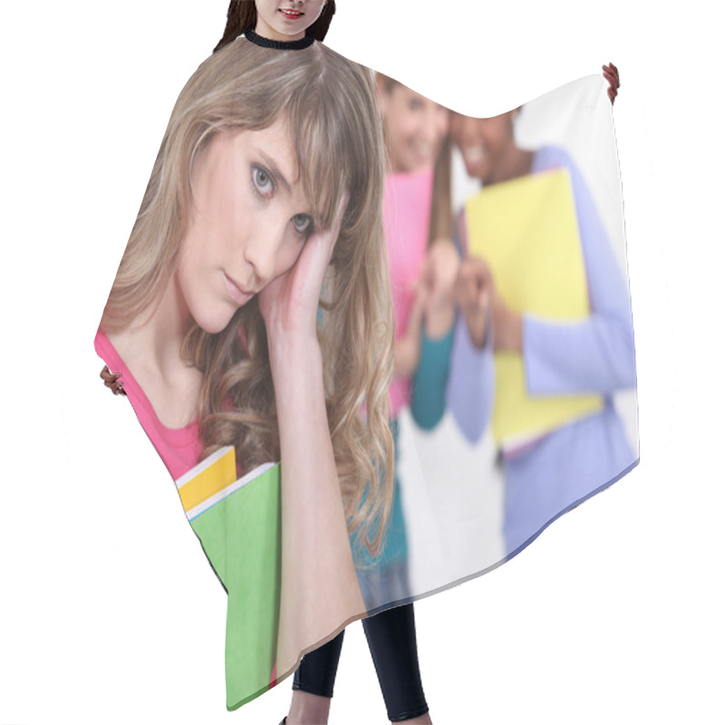 Personality  Girl Rejected Hair Cutting Cape