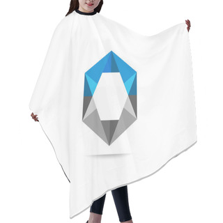 Personality  Cube Hexagon Triangle Business Logo Hair Cutting Cape