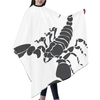 Personality  Vector Image Scorpion Hair Cutting Cape