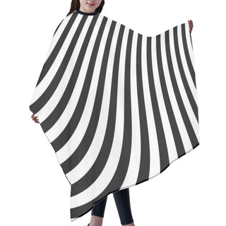 Personality  Abstract Black And White Modern Striped Background Hair Cutting Cape