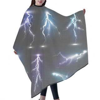 Personality  Realistic Lightnings Set Hair Cutting Cape