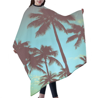 Personality  Vintage Tropical Palms Hair Cutting Cape