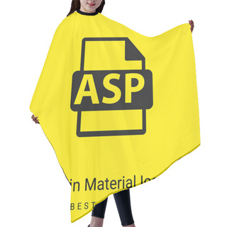 Personality  ASP File Format Symbol Minimal Bright Yellow Material Icon Hair Cutting Cape
