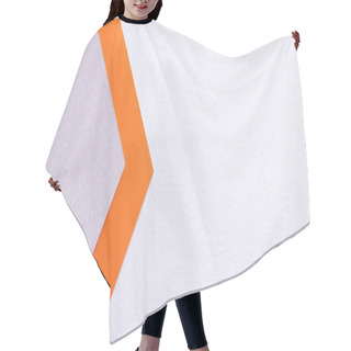 Personality  Orange And Violet Paper Arrows On Light Background, Banner Hair Cutting Cape