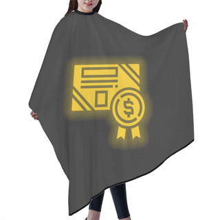 Personality  Bond Yellow Glowing Neon Icon Hair Cutting Cape