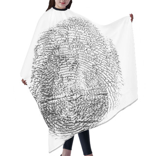 Personality  Black Finger Print Hair Cutting Cape