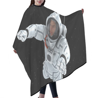 Personality  3D Illustration Of A Astronaut Hair Cutting Cape