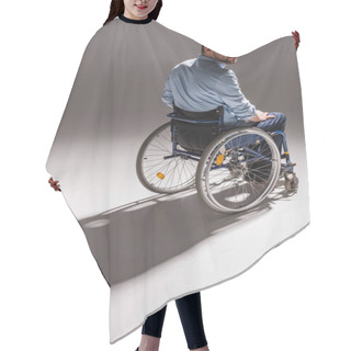 Personality  Man On Wheelchair Casting Shadow Hair Cutting Cape