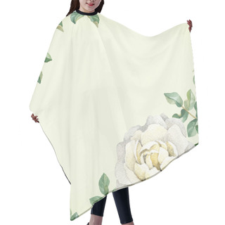 Personality  Watercolor Rose Flower Hair Cutting Cape