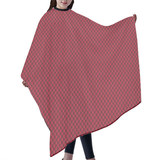 Personality  Mesh Structure Red Hair Cutting Cape