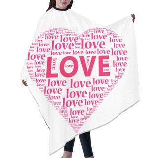Personality  The Illustration Of A Love Heart Hair Cutting Cape