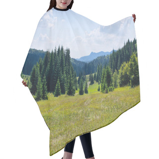 Personality  Idyllic Landscape In The Hills Hair Cutting Cape