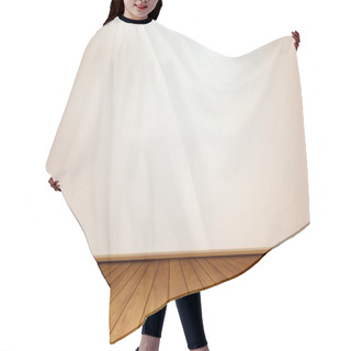Personality  Wall And A Wooden Floor. Vector. Hair Cutting Cape