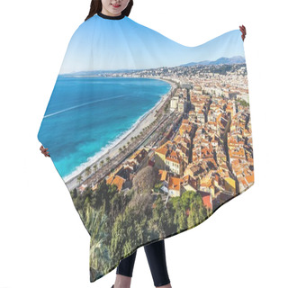 Personality  A Scenic Aerial View Of Promenade Des Anglais In Nice France With The Sea On The Left Hair Cutting Cape
