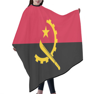 Personality  National Flag Of Angola.Vector Illustration Eps 10 Hair Cutting Cape