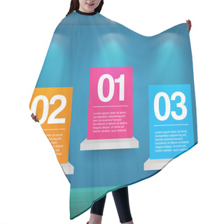Personality  Vector Set Of Banners With Numbers Hair Cutting Cape