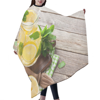 Personality  Lemonade With Lemon, Mint And Ice Hair Cutting Cape