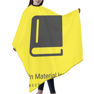 Personality  Book Of Black Cover Closed Minimal Bright Yellow Material Icon Hair Cutting Cape