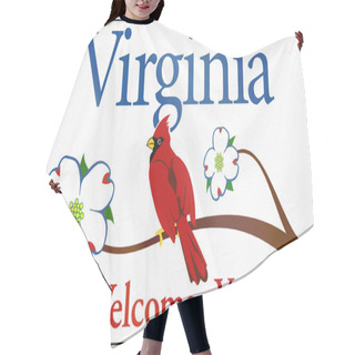 Personality  Road Sign Used In The US State Of Virginia - Virginia Welcomes You Hair Cutting Cape