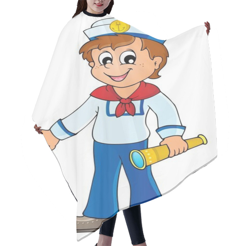 Personality  Image with sailor theme 1 hair cutting cape