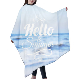 Personality  Summer Sea Background Hair Cutting Cape