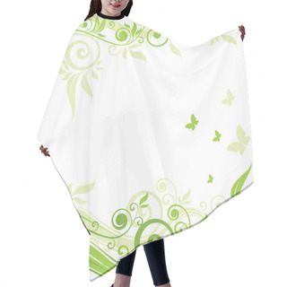 Personality  Floral Green Background Hair Cutting Cape