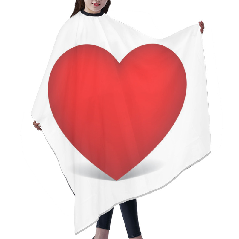 Personality  Red Heart Hair Cutting Cape