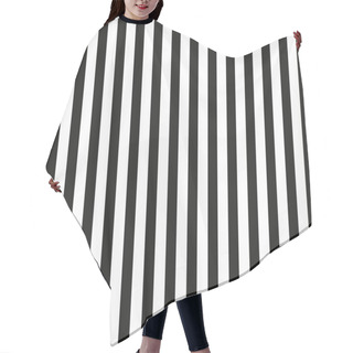 Personality  Seamless Abstract Pattern. Gray White Striped Background. Hair Cutting Cape