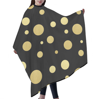 Personality  Classic Dotted Seamless Gold Glitter Pattern. Hair Cutting Cape