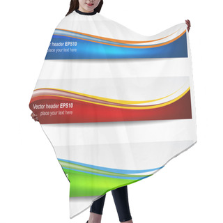 Personality  Web Header Or Banner With Precise Dimension Hair Cutting Cape