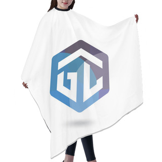 Personality  G L Initial Letter Hexagonal Logo Vector Template Hair Cutting Cape