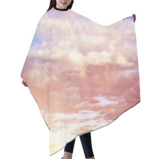Personality  Fluffy Clouds Floating Over The Sunset Sky Hair Cutting Cape