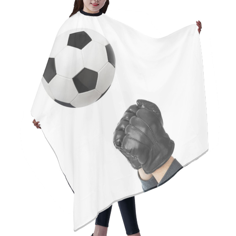 Personality  Goalkeeper Hands And Soccer Ball Hair Cutting Cape