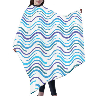 Personality  Wavy Lines Seamless Pattern. Hair Cutting Cape
