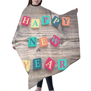 Personality  Words Happy New Year Hair Cutting Cape