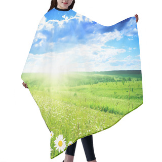 Personality  Field Of Daisies And Perfect Sky Hair Cutting Cape