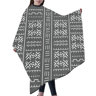 Personality  Black And White Tribal Ethnic Pattern With Geometric Elements,  Hair Cutting Cape