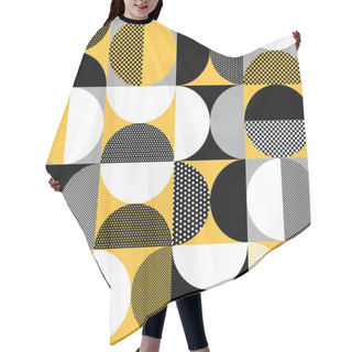 Personality  Bauhaus Seamless Pattern. Bauhaus Poster With Squares And Half Circles. Hair Cutting Cape