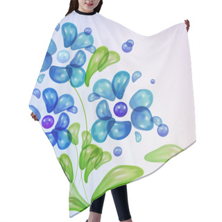 Personality  Vector Flower Of The Water Drops Hair Cutting Cape
