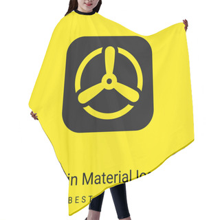 Personality  Apple Minimal Bright Yellow Material Icon Hair Cutting Cape
