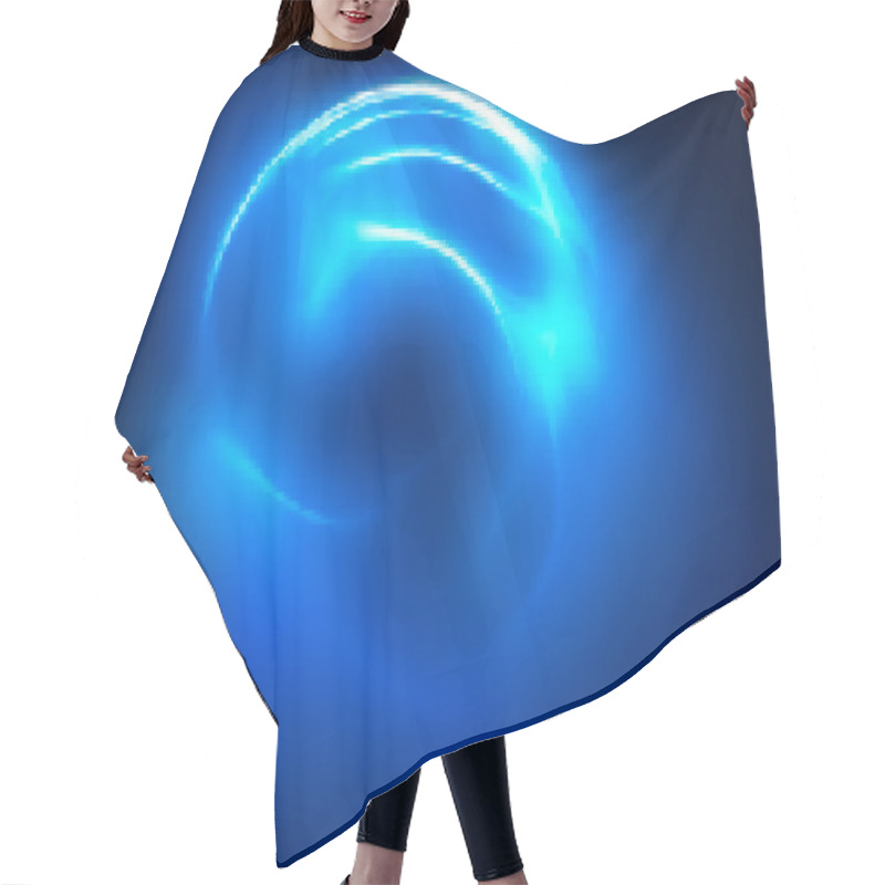 Personality  Abstract Design Blue Energy Background Hair Cutting Cape