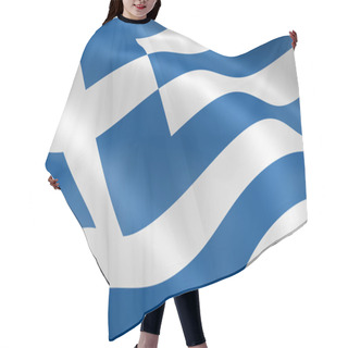 Personality  Greece Flag In The Wind Hair Cutting Cape